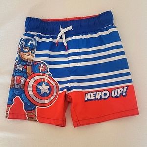 Marvel Captain America Swim Shorts, 3t
